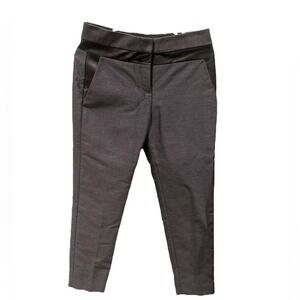 ALEXANDER WANG Wool/leather Skinny Leg Trousers SZ. 2 Gray